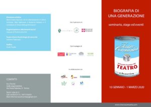 Biografia di una generazione – Pieghevole percorso formativo 2020